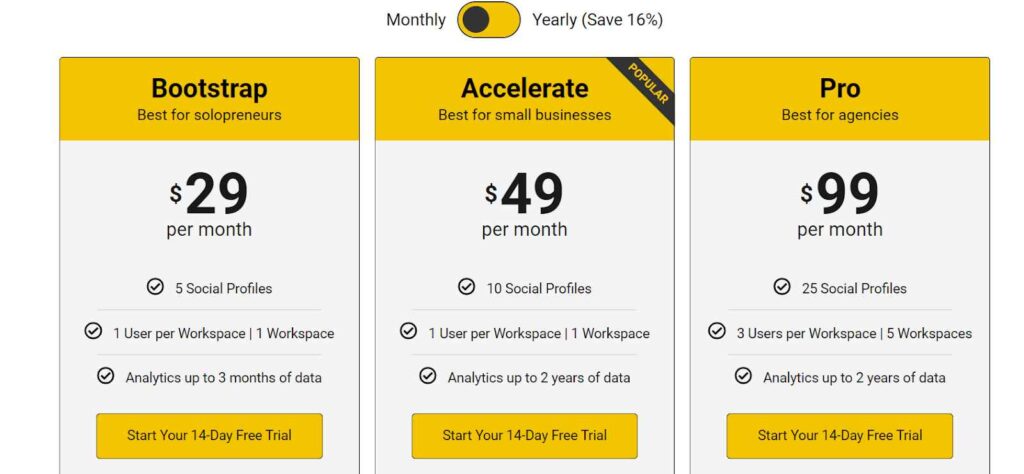 SocialBee Pricing