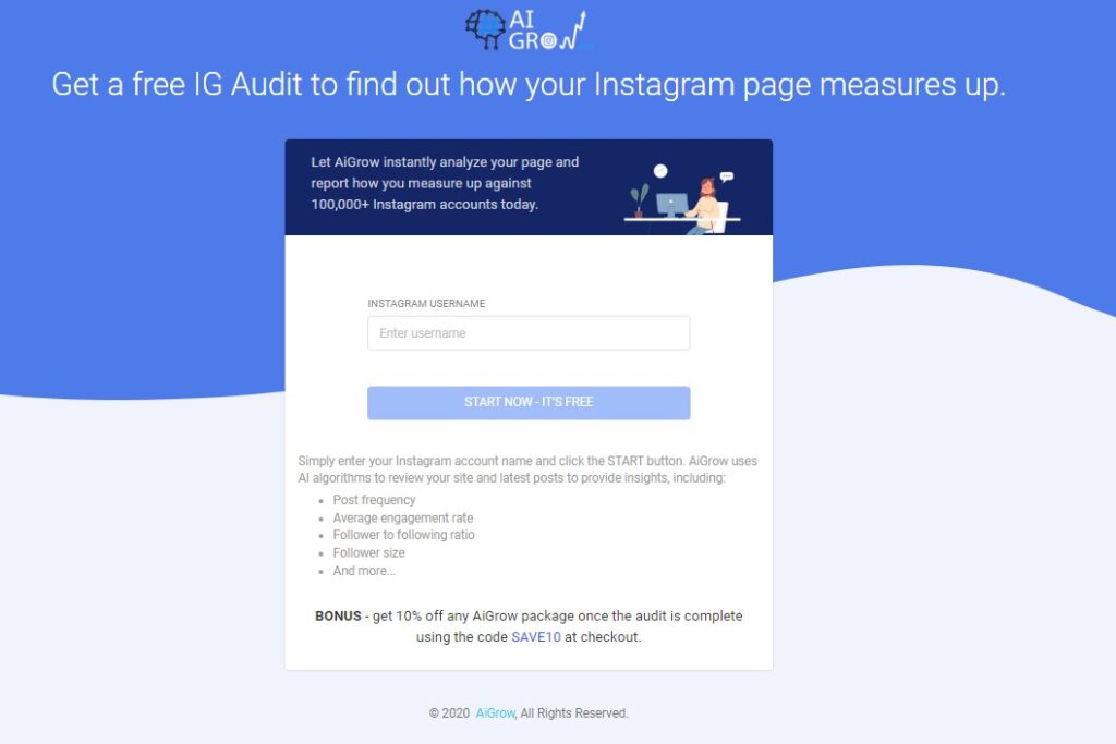 AiGrow fake follower audit Instagram