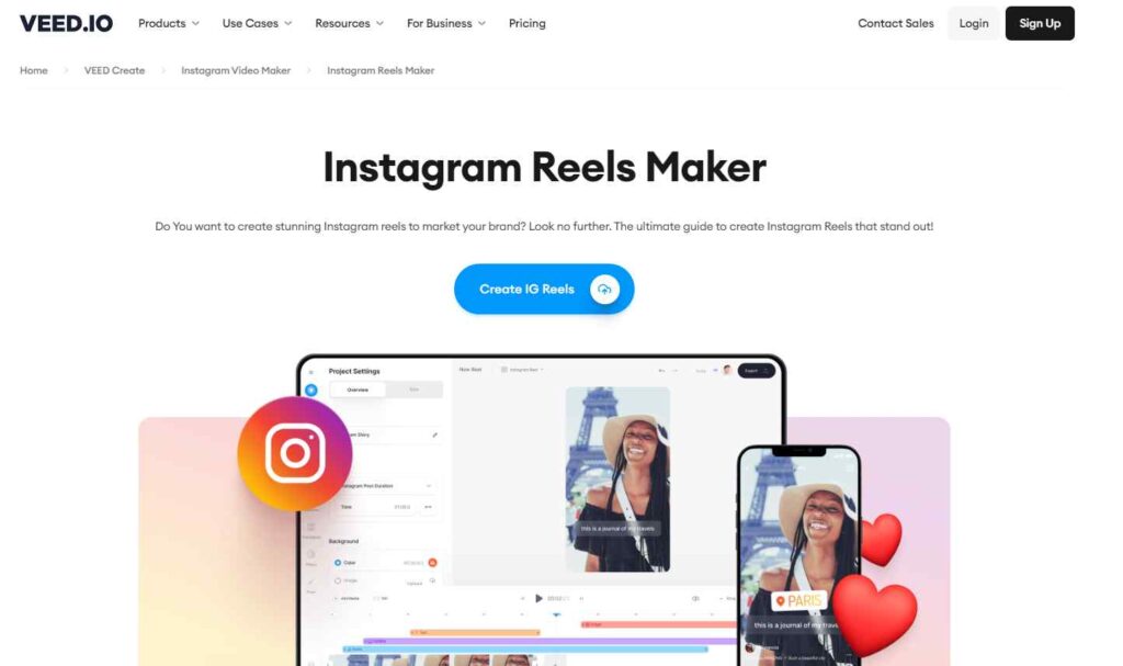 VEED Instagram Reel-Making App