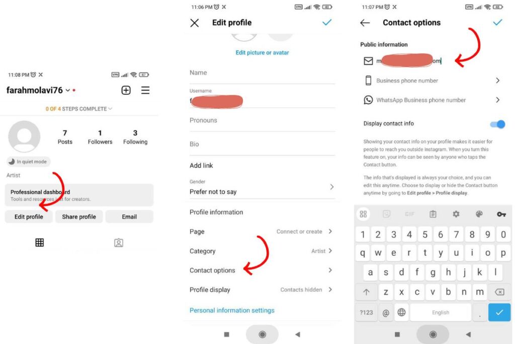 How To Change Your Email on Instagram Within Your Profile?