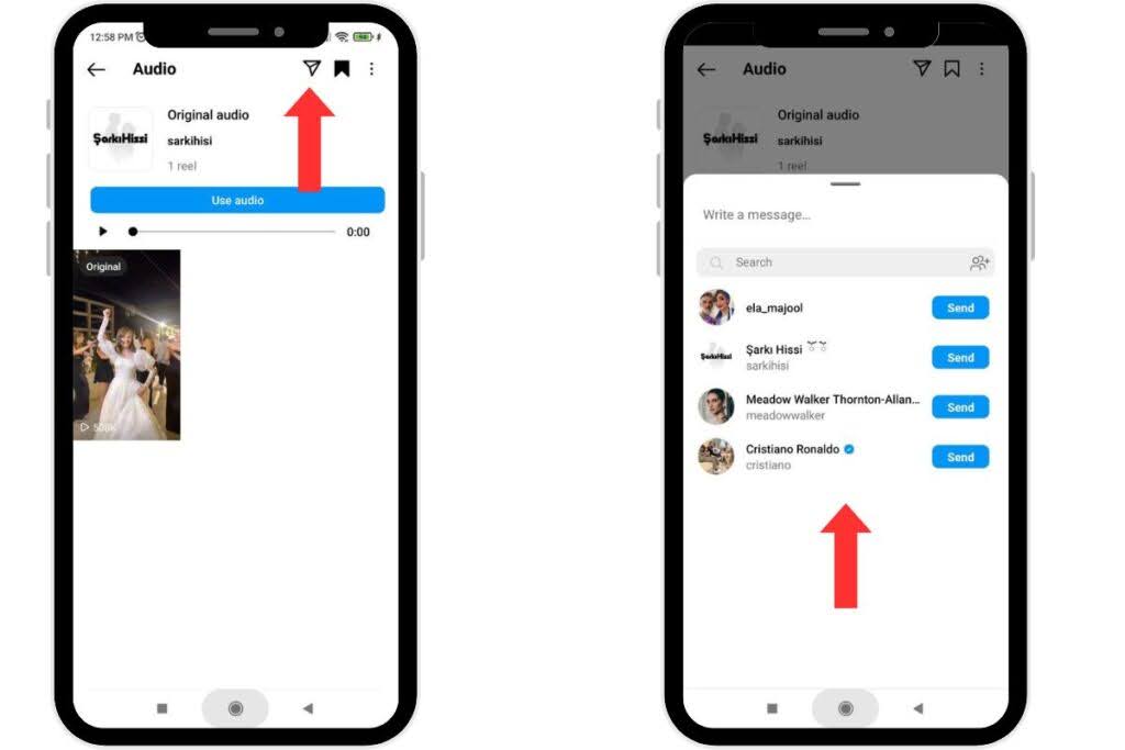 How To Share Saved Audio on Instagram via Instagram DM