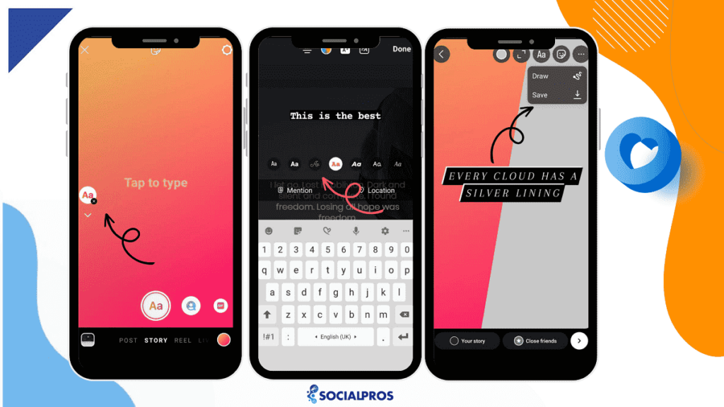 How to Post Text on Instagram Using Create Mode