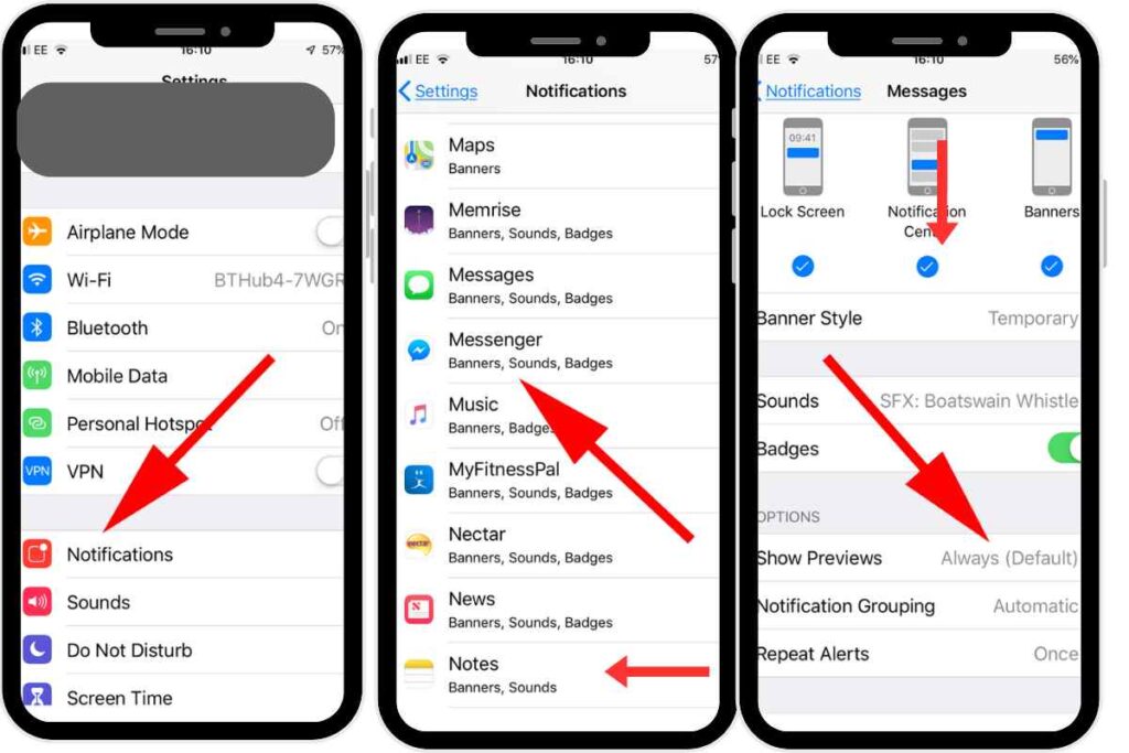 how to unhide messages on iphone