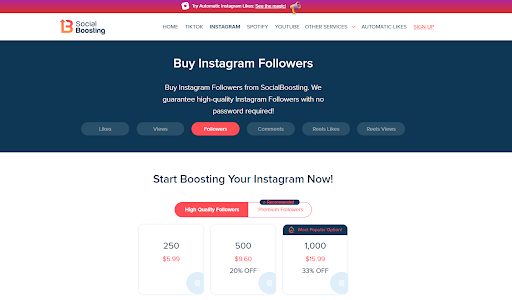 Social Boosting Instagram Service