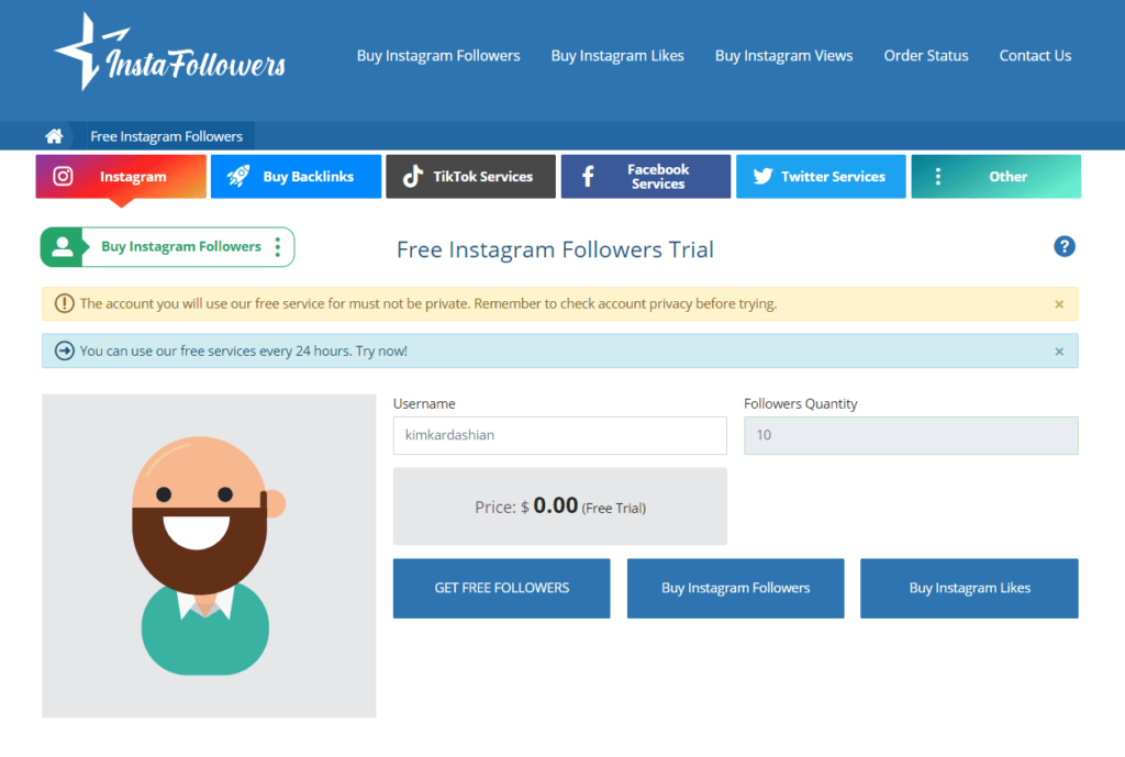 Instafollowers. co: website For Instagram Followers for Free