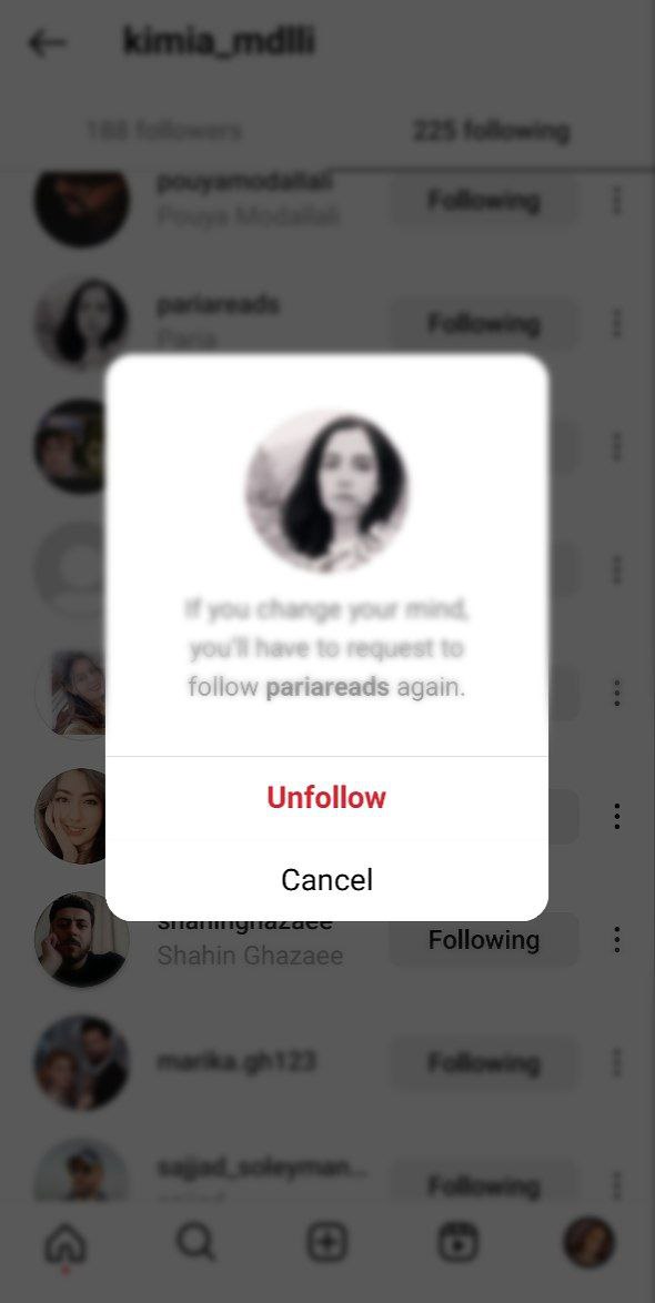 How can you unfollow someone on Instagram