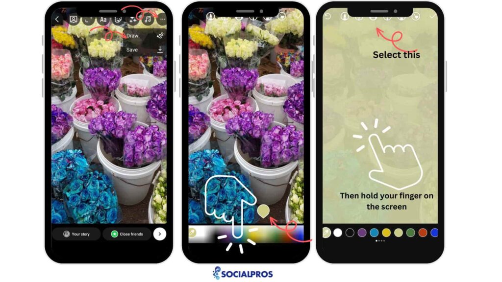 How to Change Background Color on Instagram Story by making it transparent
