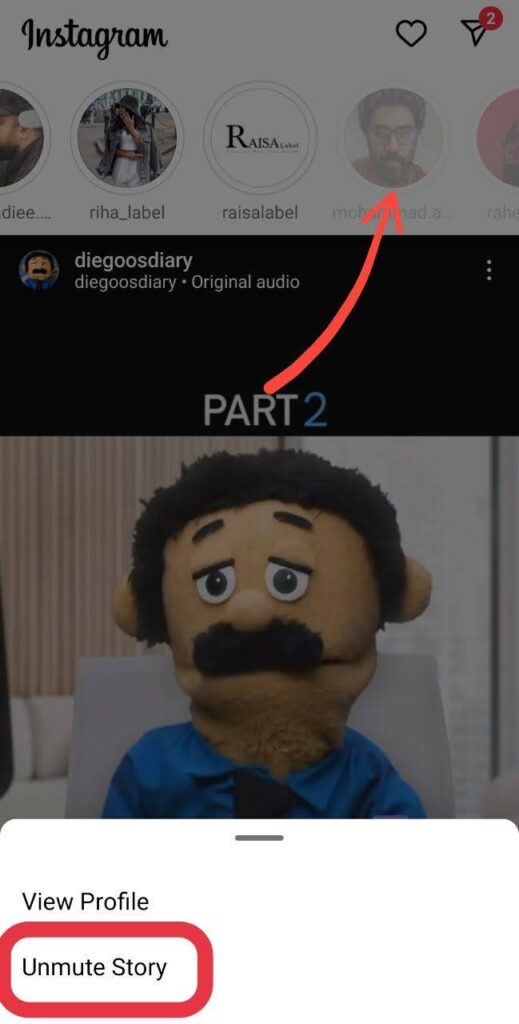 Unmute Story on Instagram