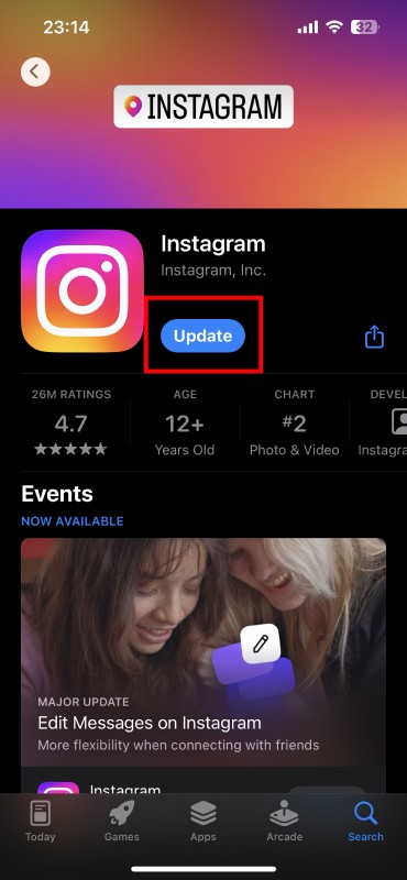 Tap the Instagram app icon
